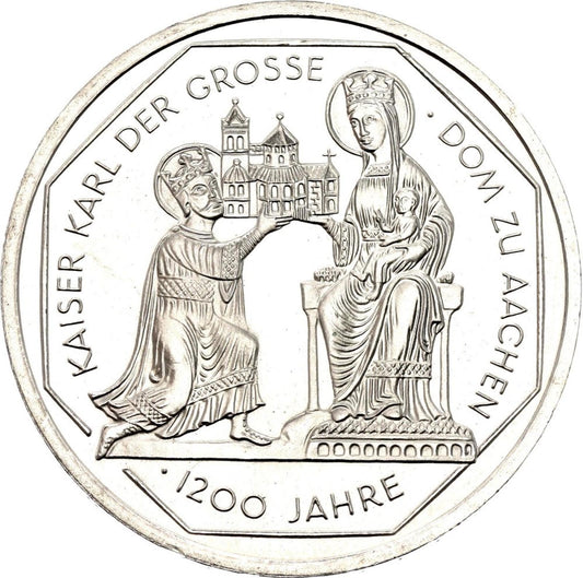 2000 Nemecko strieborná 10 marka. Výročie stavby domu v Achenne