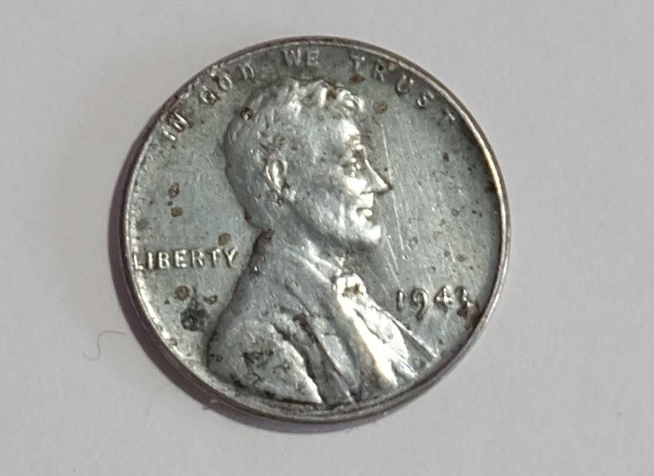 1 Cent 1943 USA Lincoln železo