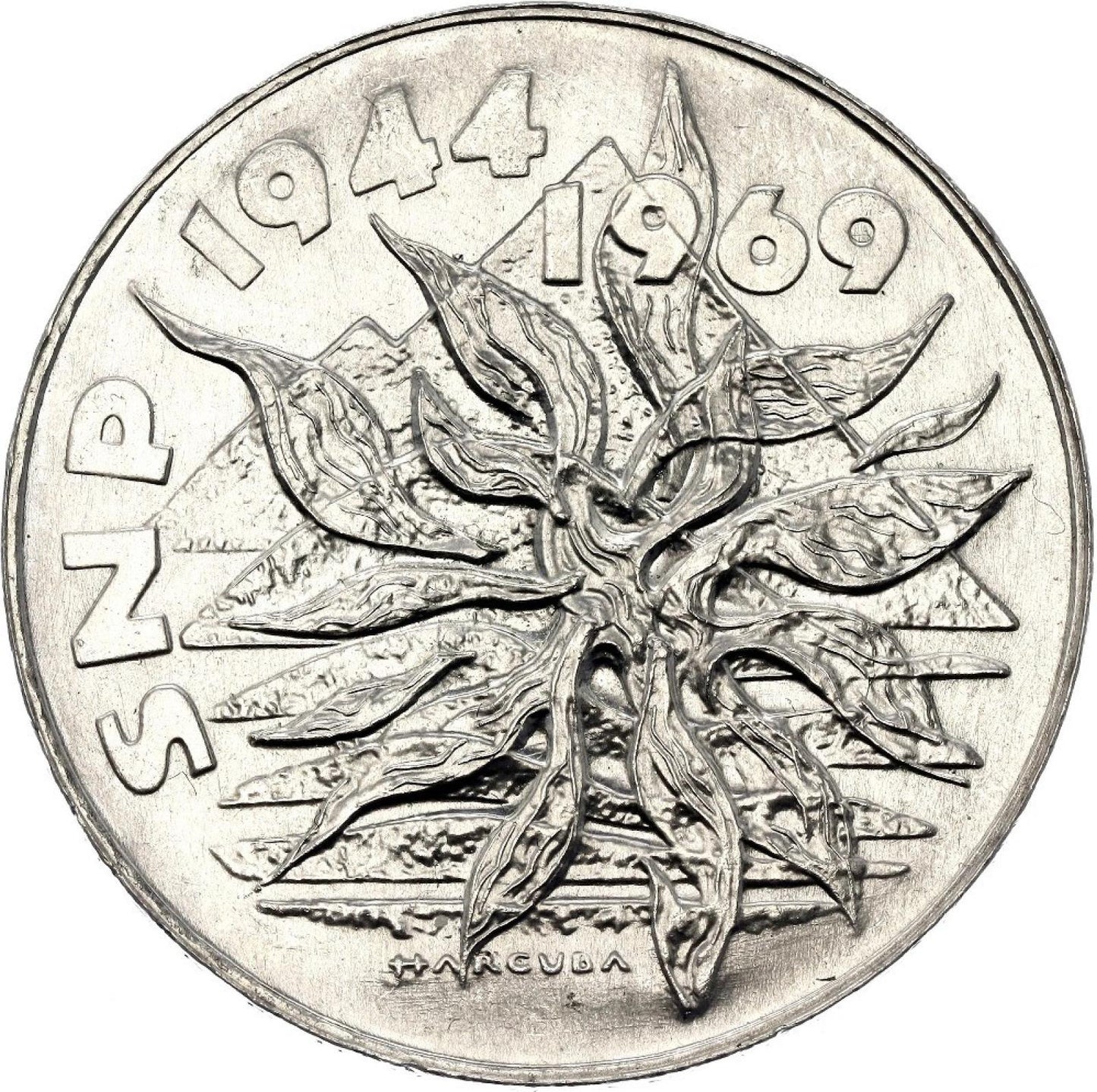 1969 25 Kčs - Plamene SNP 25 výročie SNP