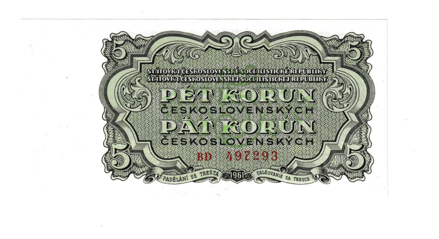 1961 5 Kčš séria BD stav N