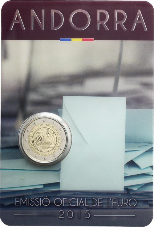 2015 Andorra 2 euro Stanovenie veku plnoletosti