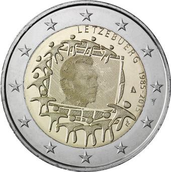 2015 2 Euro Luxembursko - 30 rokov Europskej vlajky