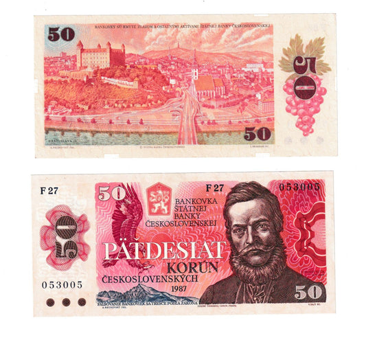 1987 50 korun Štúr Séria F