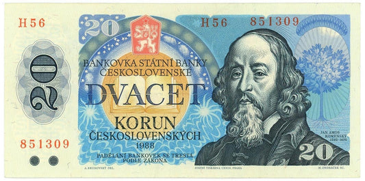1988 20 korun Komenský H56