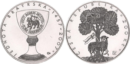2007 Založení Jednoty bratrské 550. výročí BK 200 kč