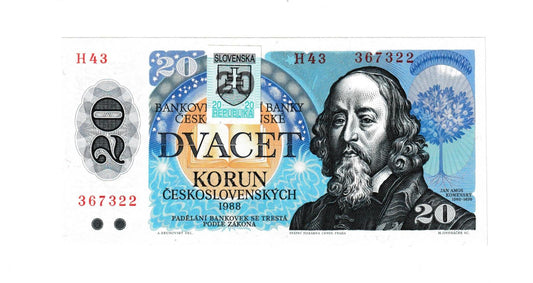 1988 20 korun Komenský H43 Slovenský kolok