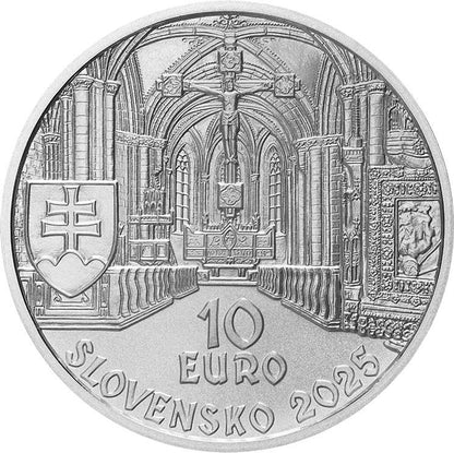 2025 10 EUR Strieborná minca Benediktínske opátstvo v Hronskom Beňadiku - 950. Proof a BU