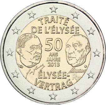 2013 2 EURO Francúzsko - Elyzejská zmluva