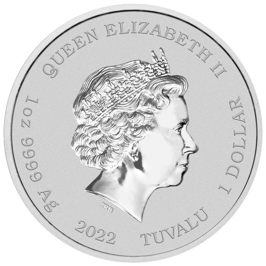 2022 Dollar Tuvalu BU 1 Oz Ag Homer Simpson