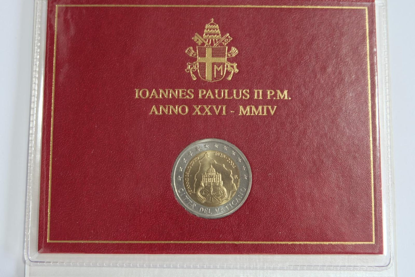 2004 Vatikán 2 euro 75. VÝROČIE ZALOŽENIA VATIKÁNSKEHO MESTSKÉHO ŠTÁTU