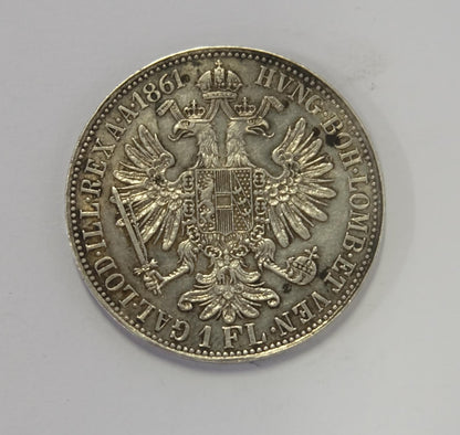 1861 A 1 Florin  Franc Jozef
