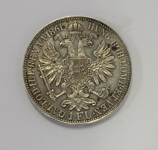 1861 A 1 Florin  Franc Jozef
