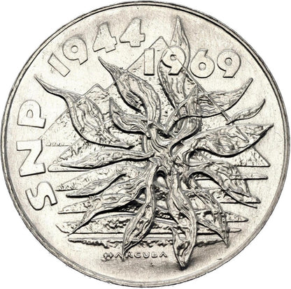 1969 25 Kčs - Plamene SNP 25 výročie SNP
