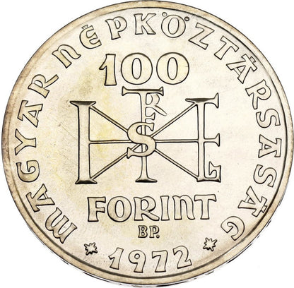 1972 100 FORINT 1000 výročie narodenia Sv. Štefana Uhorského Kráľa