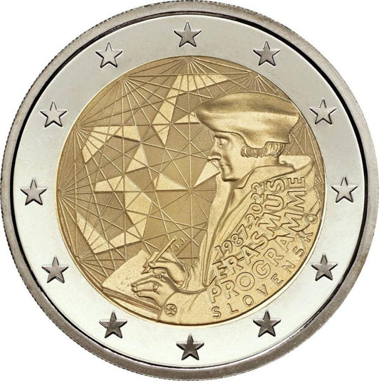 2022 Slovensko 2 euro-35. výročie programu Erasmus UNC
