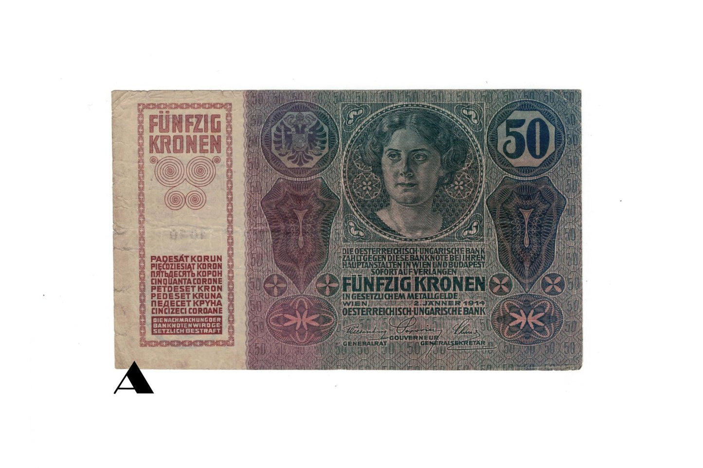50 korún 1914 bez pretlače! Rakúsko-Uhorsko
