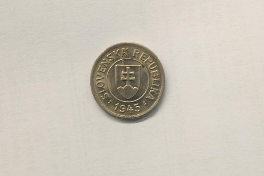 1945 1 Koruna Slovenský Štát, Krásny stav.