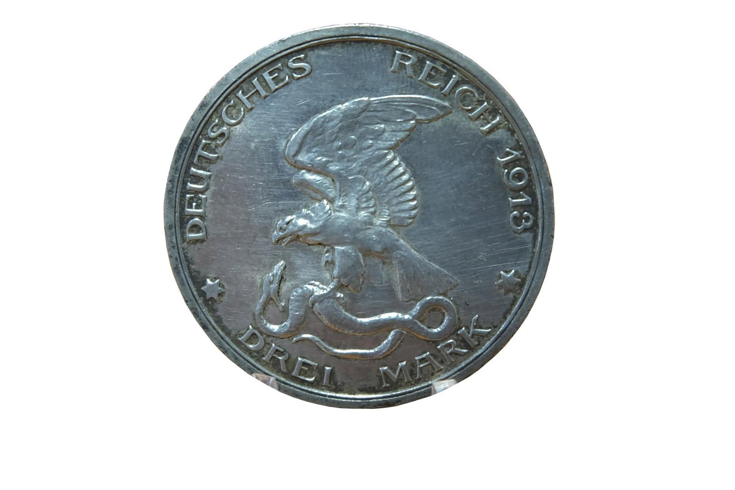 1913 3Prusko 3 marka výročná Kráľ zavolal GOTT MIT UNS