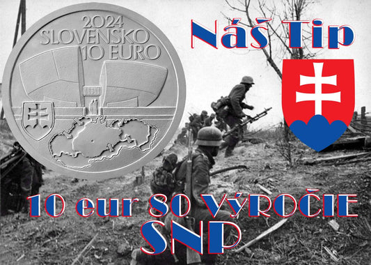 2024 10 EUR Strieborná minca SNP - 80. výročie Proof a BU