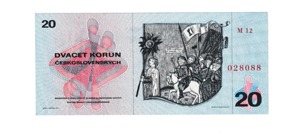 1970 20 kčs Séria M12 UNC