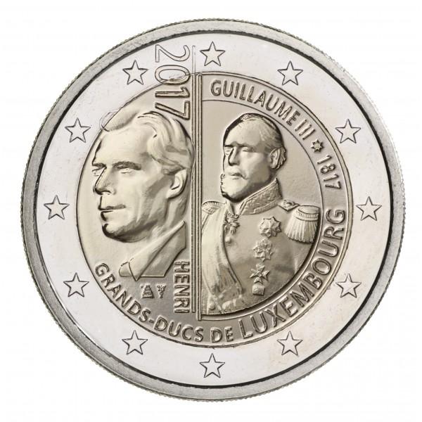 2017 2 EURO Luxembursko - Guillaume III.