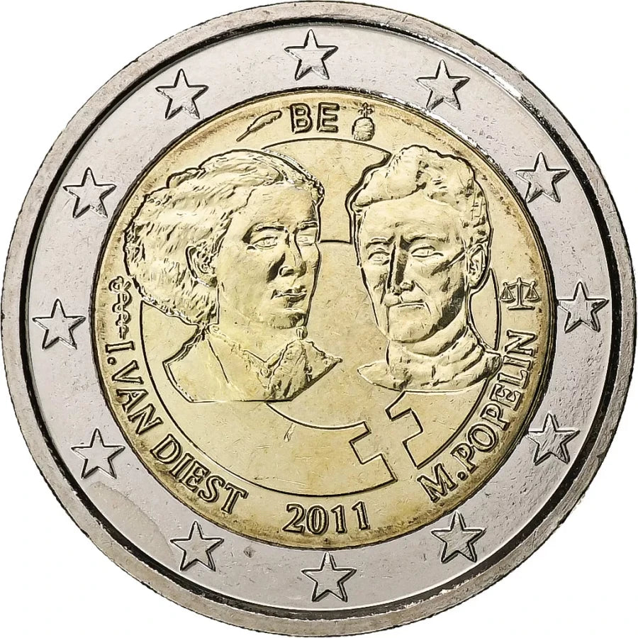 2011 2 EURO Belgicko - 100. výročie MDŽ