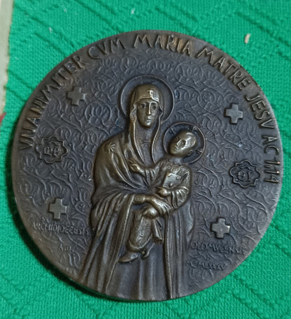 Medaila - Cyril a Metód ( bronz ). L. Šindelár