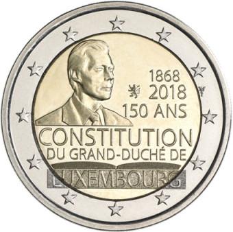 2018 2 Euro Luxembursko - 150. výročie ústavy