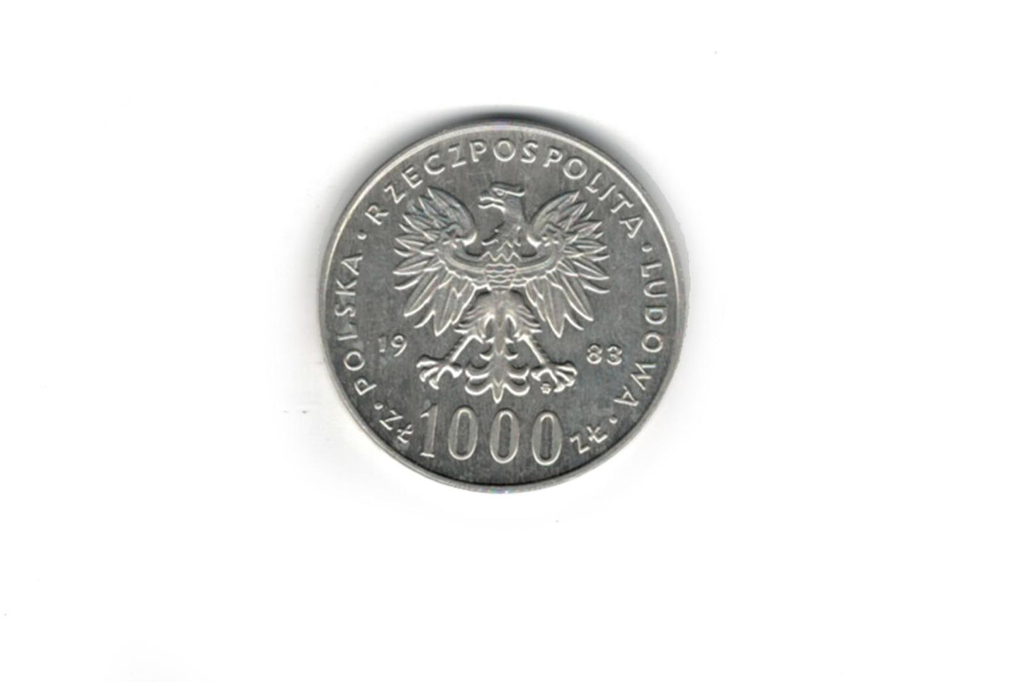 Strieborná minca Ján Pavol II. 1000 zloty Ag. Proof 1983