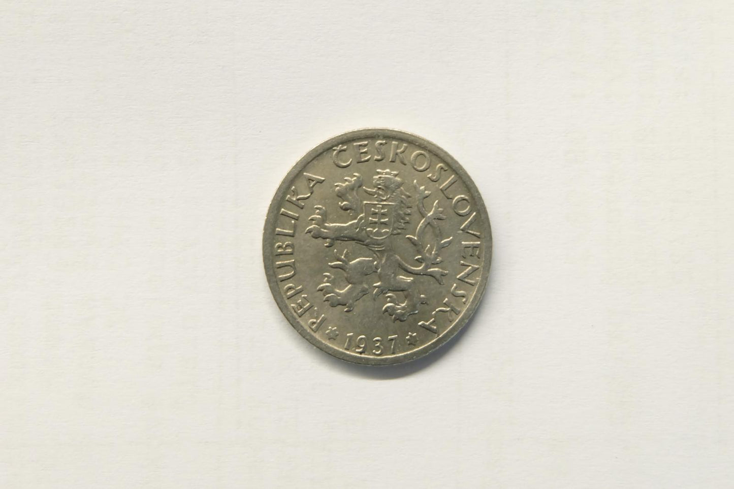 1 Koruna 1937 Československo krásna