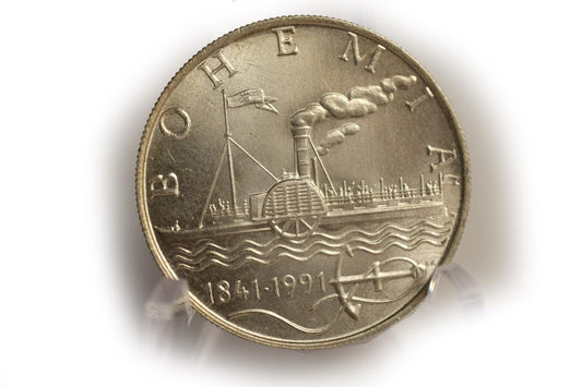 1991 50 Kčs  - 1. český parník Bohemia - zahájenie plavby