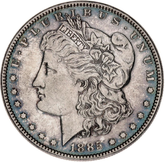 1885 Strieborná veľká minca Morgen dollar