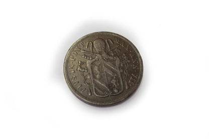 Veľká medená 5 Baiocchi - Pio IX Vatikán 1852