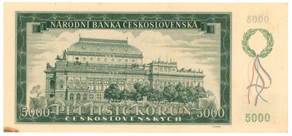 1945 5000 kčs Specimen A12 AUNC