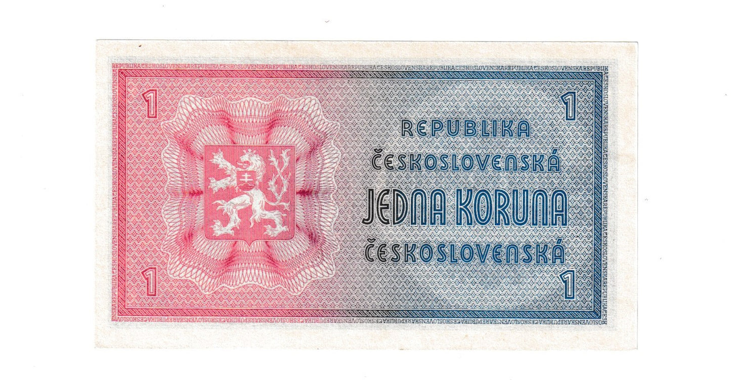 1946 1 koruna AUNC neperforované