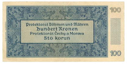 1940 100 korún protektorát Čechy a Morava 08G