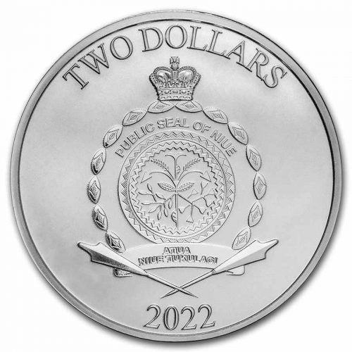 2022 2 Dollars Niue BU 1 Oz Ag The MANDALORIAN