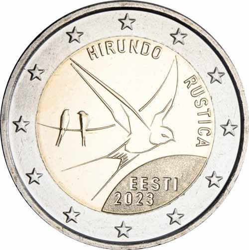 2023 2 EURO Estónsko Lastovička