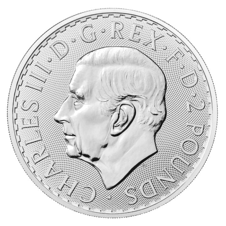 2023 2 Pounds AnglickoBU 1 Oz Ag Britannia (King CharlesIII)