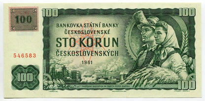 1961 100 korun Český kolok UNC