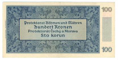 1940 100 korún protektorát Čechy a Morava 03 G