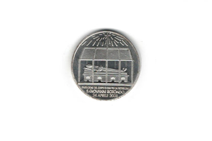 Postriebrená medaila Páter Pio. 2008 Otvorenie hrobu