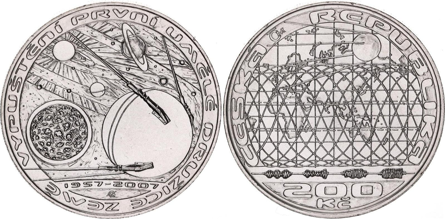 2007 200 Kč - Sputnik - první umělá družice Země