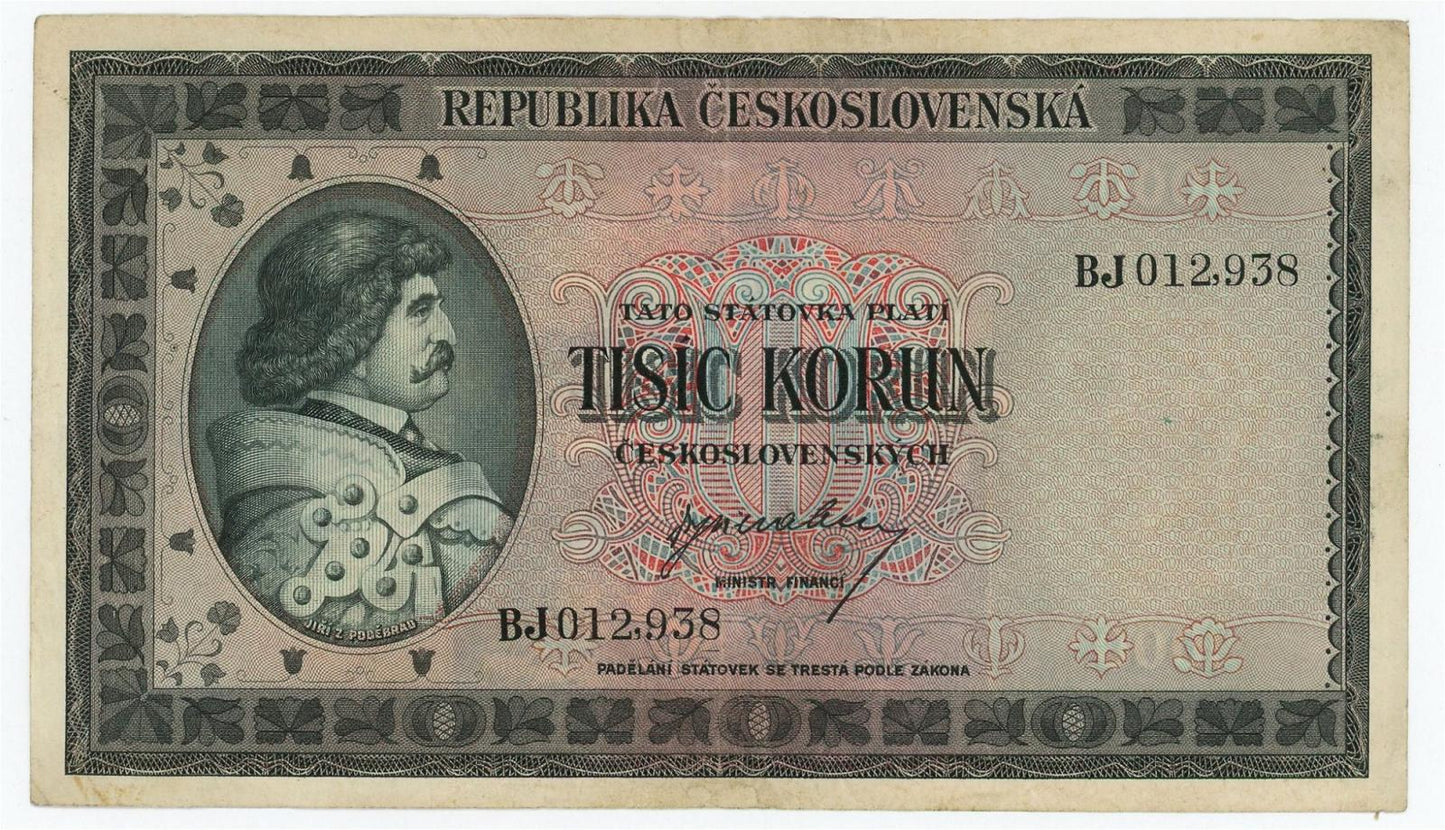 1945 1000 kčs séria BJ