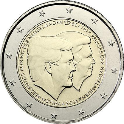 2014 2 EURO Holandsko - W. Alexander  Beatrix