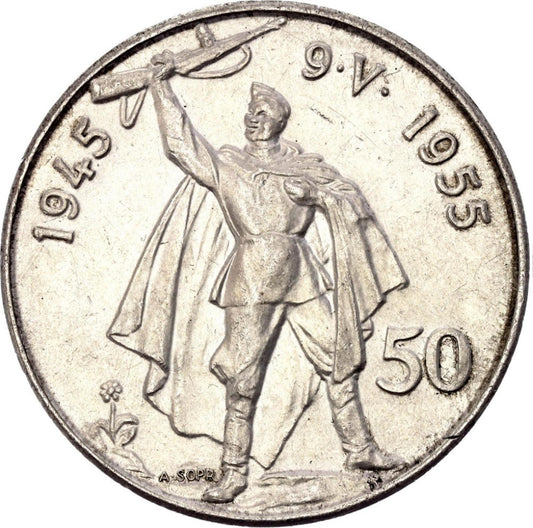 1955 50 Kčs - Oslobodenie Československa - 10. výročie