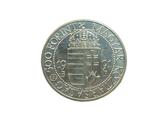 Strieborná minca 500 forint Ján Pavol II. 1991