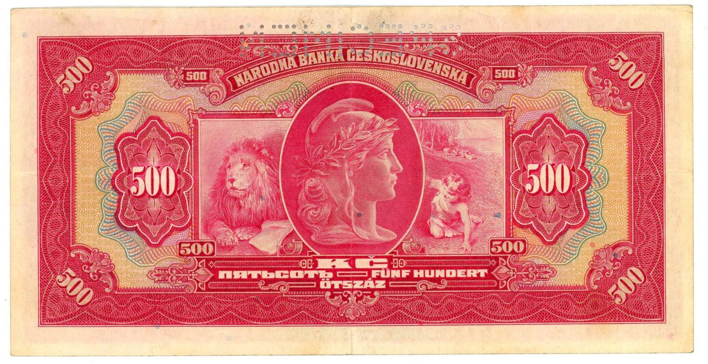 1929 500 Korún Speciman série H