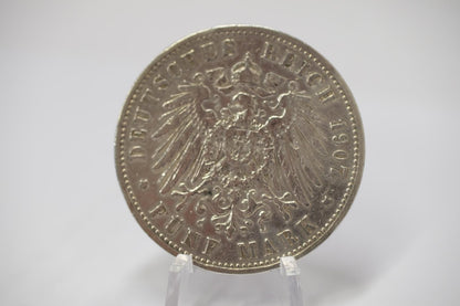 1907 Prusko 5 Marka A Wilhelm II