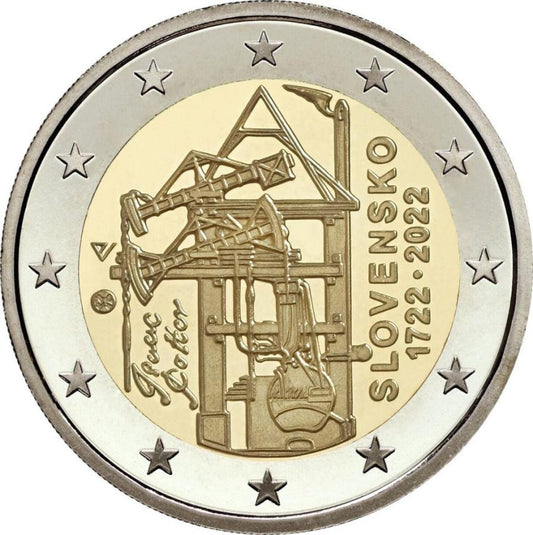 2022 Slovensko 2 euro-Parný stroj UNC